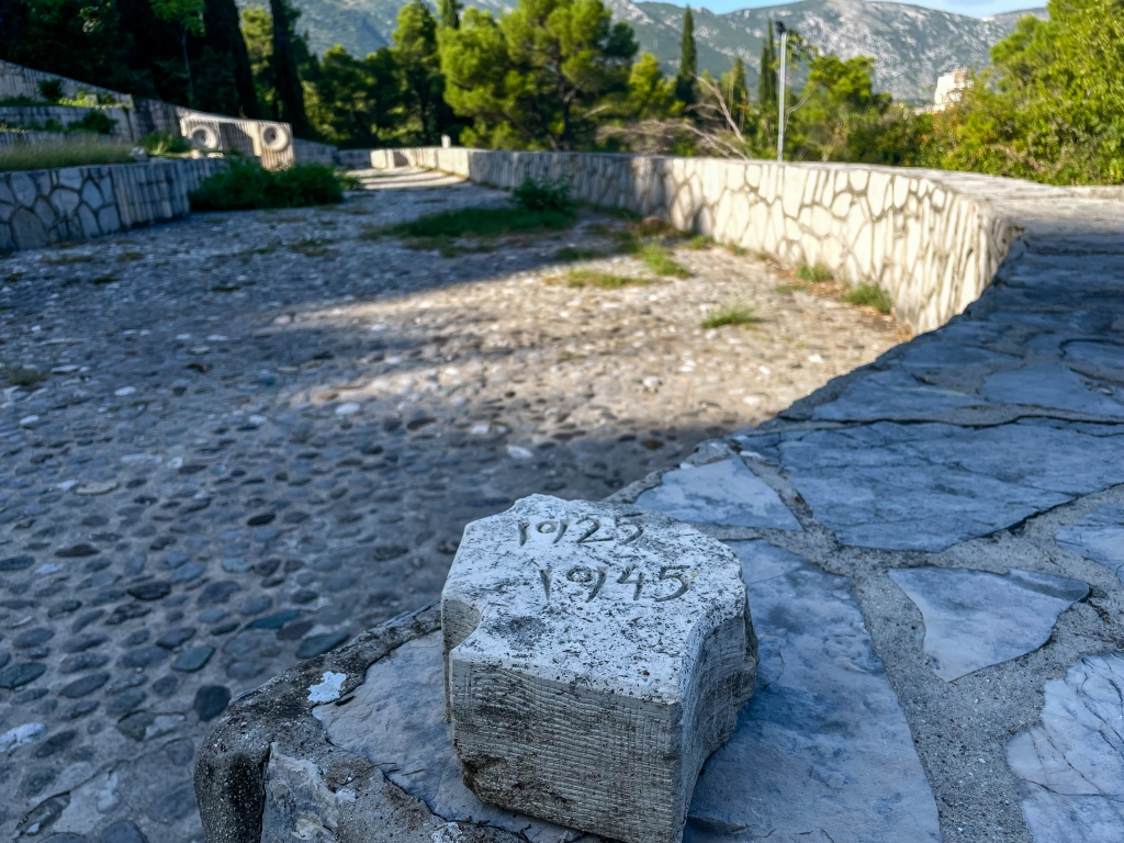 Smashed Memorial Marker, Mostar Partisan Memorial Cemetery
